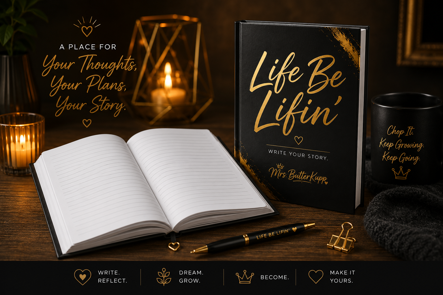Life Be Lifin'™ – Write Your Story | Premium Hardcover Journal