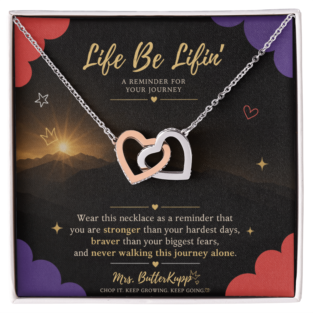 Mrs. ButerKupp's Interlock Heart Necklace.